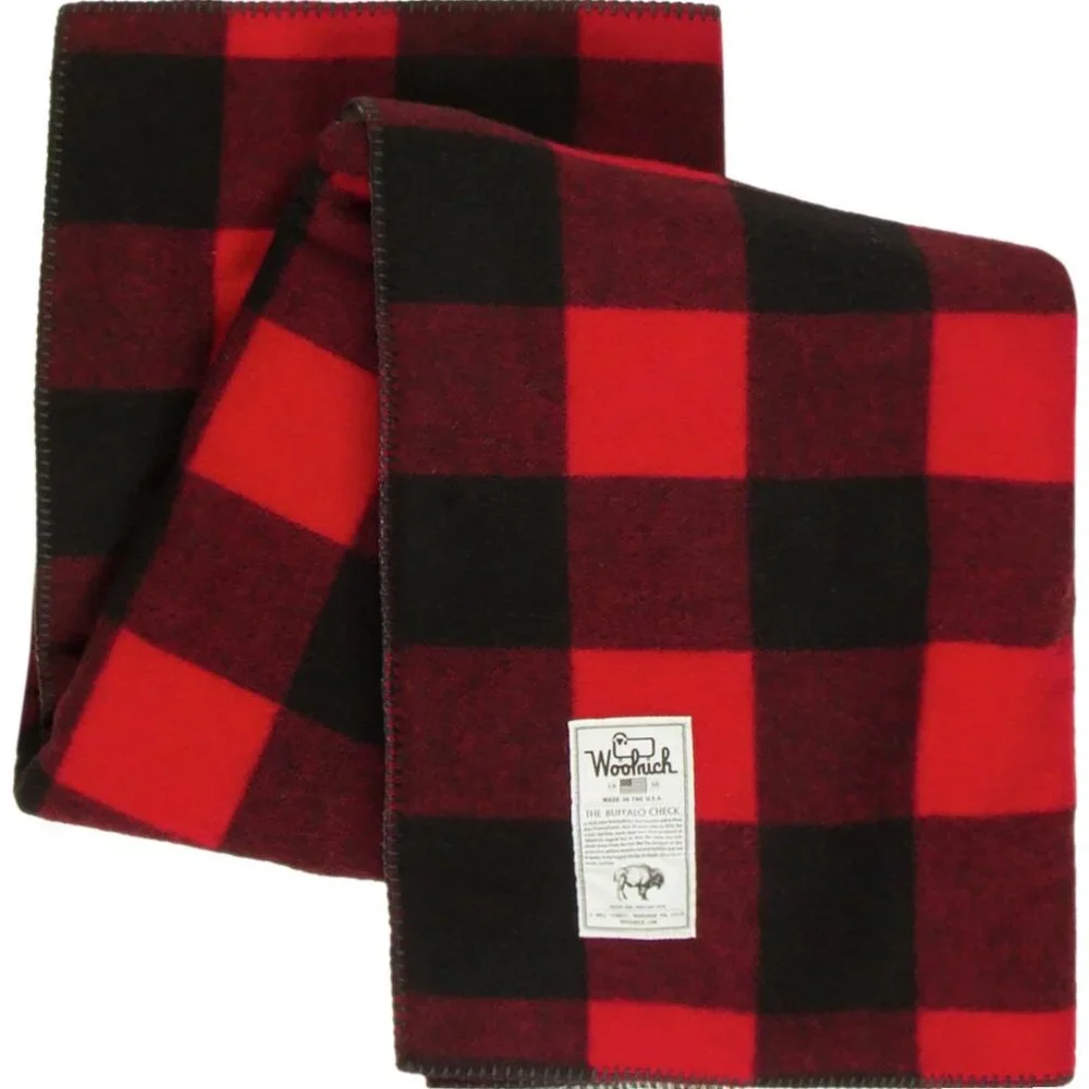 Woolrich Rough Rider Wool Blanket – Red Buffalo Check - Picture 1 of 6